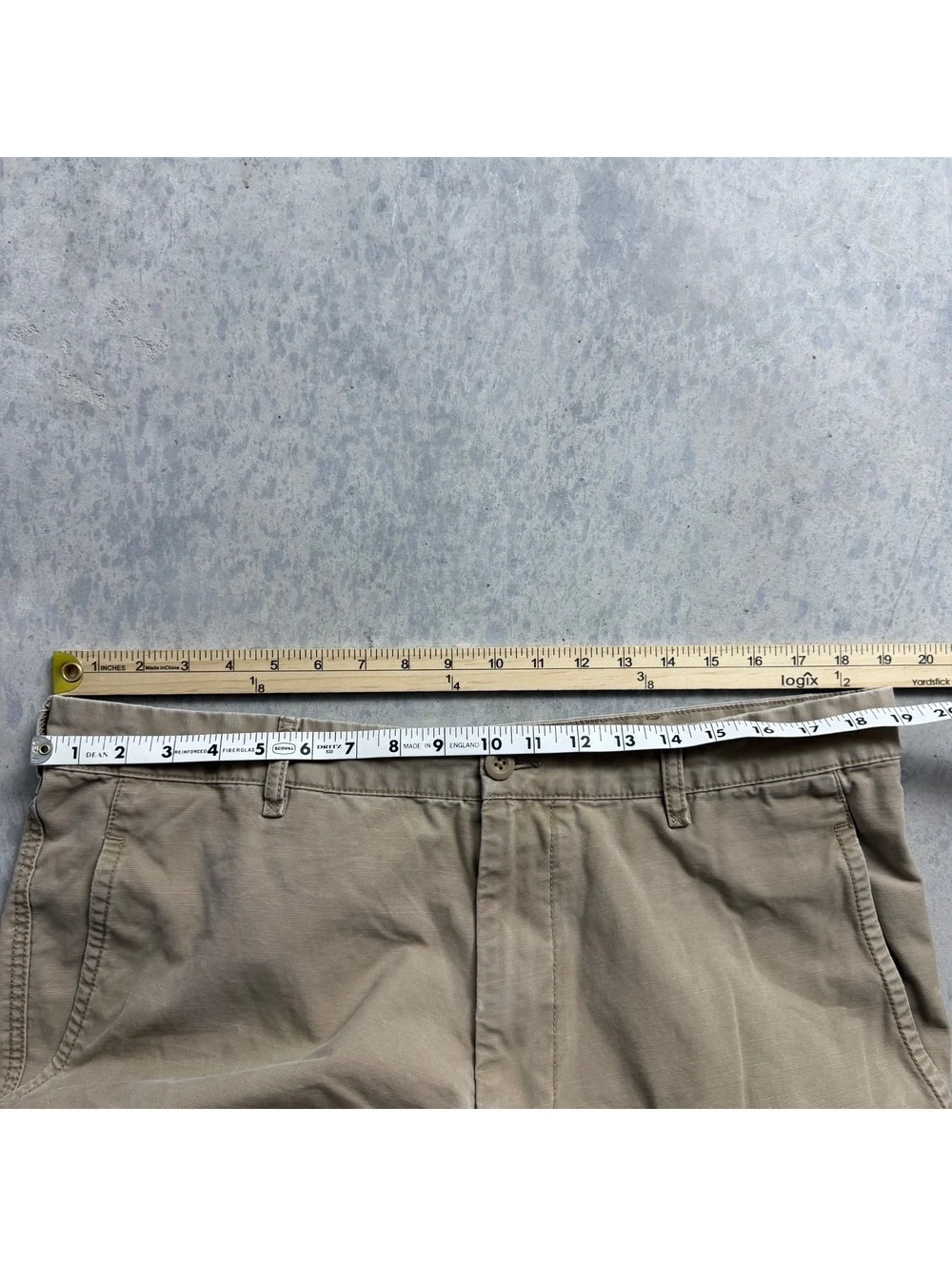 Y2K VTG Banana Republic Baggy Cargo Pants Sz. 38X32 (Fits 38X29) Khaki Wide Leg